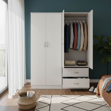 ЧЕТИРИКРИЛЕН ГАРДЕРОБ LEGO БЯЛ 160X42X180СМ