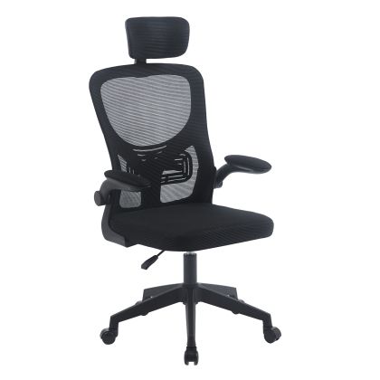 Bf3055 офис стол, черен мрежест