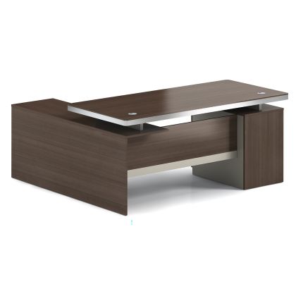 Настолен часовник Стария град в натурален цвят метал-дърво с размери 22.5х12х30.5см