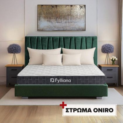 LUNASTORE КОМПЛЕКТ ДВОЙНО ЛЕГЛО ЗЕЛЕН ЦВЯТ С МАТРАК ONIRO 160X200 LNS