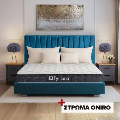 LUNASTORE КОМПЛЕКТ ДВОЙНО ЛЕГЛО ТЮРКОАЗЕН ЦВЯТ С МАТРАК ONIRO 160X200 LNS