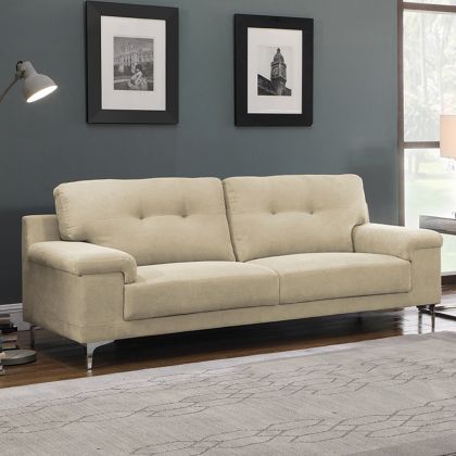 NOTE ДИВАН ЗА ХОЛ С 3 МЕСТА, ВОДООТБЛЪСКВАЩА МАТЕРИЯ, БЕЖОВ