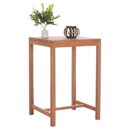 Бар квадратна маса Presscot Hm18113 тиково дърво в естествен цвят 70x70x105hcm.