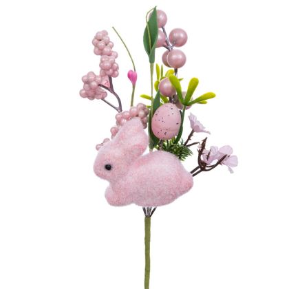 Великденски розов заек и великденски яйца