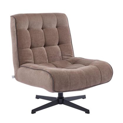 ВЪРТЯЩ СЕ ФОТЬОЙЛ FL820 СИВ ПЛАТЕЖ С МЕТАЛНИ КРАКА 71X82X86СМ