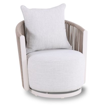 ВЪРТЯЩ СЕ ФОТЬОЙЛ LORIEN SM6392.01 АЛУМИНИЕВИ ВЪЖЕТА БЕЖОВИ ВЪЗГЛАВНИЦИ 76X74X72В