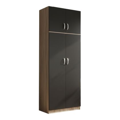 Гардероб с две врати Lego в цвят Sonoma-тъмносив 80x42x240см
