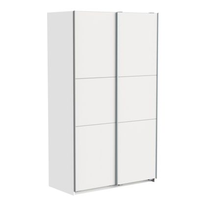 Гардероб с две плъзгащи се врати Kawen бял 116.5x60x203см