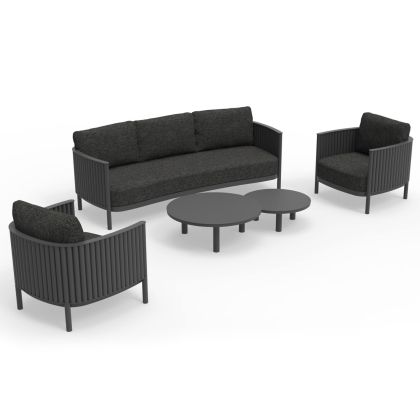 ГРАДИНСКИ СЕТ ОТ 5 ЧАСТИ CARDINAL SM6423.01 ТЪМНО СИВ АЛУМИНИЕВ И ОЛЕФИНОВ ПЛАТ