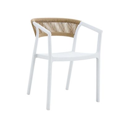 ГРАДИНСКИ СТОЛ ELORA БЯЛО-КАФЯВ ЦВЯТ 58X56X75СМ