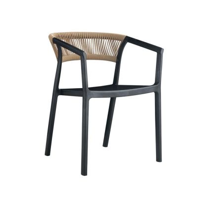 ГРАДИНСКИ СТОЛ ELORA ЧЕРНО-КАФЯВ ЦВЯТ 58X56X75СМ