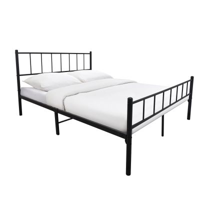 ДВОЙНО ЛЕГЛО TIVO, ЗА МАТРАК 150X200 СМ, МЕТАЛ, БОЯДИСАН В ЧЕРНО