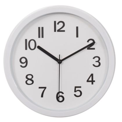 ДЕКОРИРАН КРЪГЪЛ МЕТАЛЕН СТЕНЕН ЧАСОВНИК В БЯЛ ЦВЯТ 22 СМ