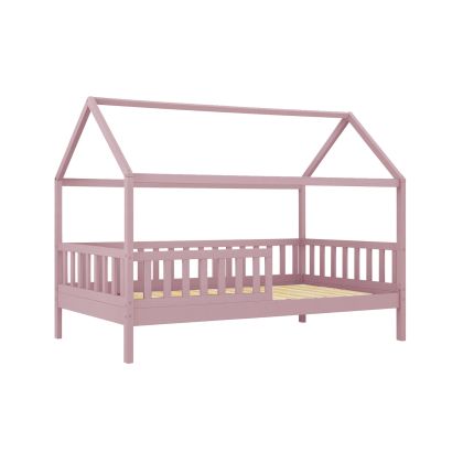 ДЕТСКО ЛЕГЛО DREAM MONTESSORI, ЗА МАТРАК 90X190 СМ, БОРОВА ДЪРВЕСИНА, РОЗОВ НЮАНС