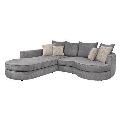 ДИВАН COSMO ЛЯВ ЪГЪЛ СИВ 300X220XСМ