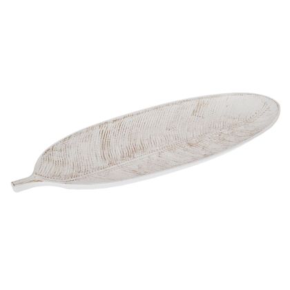 ДЪРВЕН ПОДНОС ЛИСТО 41X15X3CM