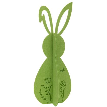 Зелено филцово 3d зайче 30x10x78