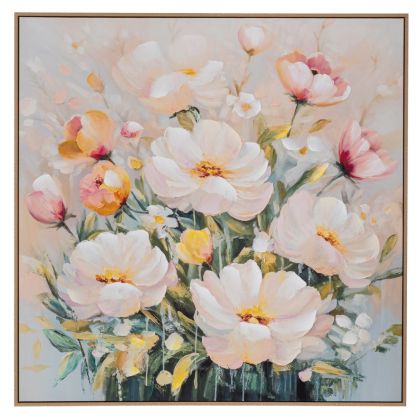 КАРТИНА ВЪРХУ ПРИНТИРАНО ПЛАТНО С ЕСТЕСТВЕНА РАМКА 100X100 СМ