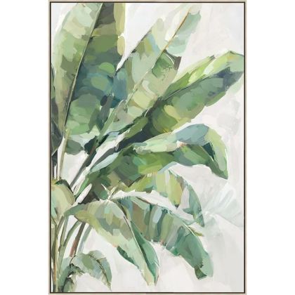 КАРТИНА НА ПЛАТНО ЗЕЛЕН БАНАН В РАМКА - 82.5x122.5x3.5см 6 бр./КУТИЯ