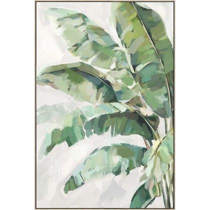 КАРТИНА НА ПЛАТНО ЗЕЛЕН БАНАН В РАМКА - 82.5x122.5x3.5см 6 бр./КУТИЯ