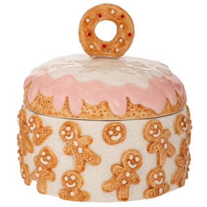 КЕРАМИЧЕН БУРКАН ЗА БИСКВИТКИ С КАПАК 18X18X18 СМ