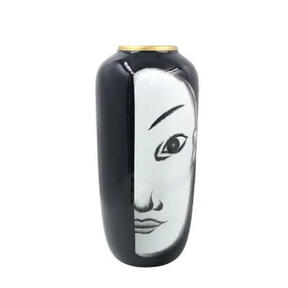 КЕРАМИЧНА ВАЗА ГОЛЯМА АЗИАТСКИ С ЛИЦЕ И СТИЛ - Φ18x41см 4/KIB