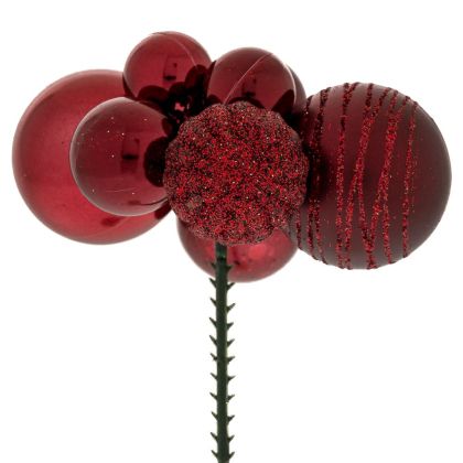 КОЛЕДНИ БОРДО ТОПКИ ЩИПКА X8 15 СМ