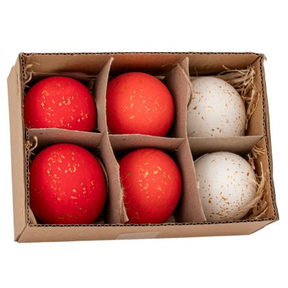 Комплект 6 декоративни яйца 4x4x6 см