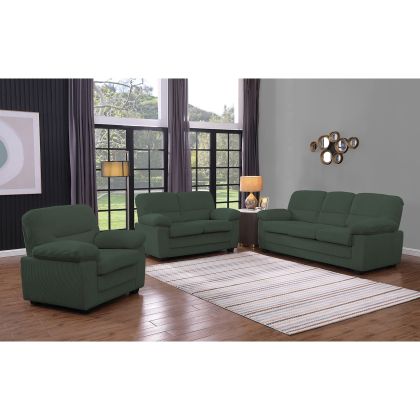 КОМПЛЕКТ ЗА ДНЕВНА VEGAS - ФОТЬОЙЛ-2-3-МЕСТЕН, КАДИФЕН ПЛАТ, ГОРСКО ЗЕЛЕНО