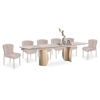 КОМПЛЕКТ МАСА И СТОЛОВЕ 7 ЧАСТИ OBSESSION