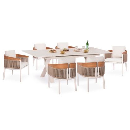 КОМПЛЕКТ МАСА И СТОЛОВЕ 7 ЧАСТИ АНДРОМЕДА (S)