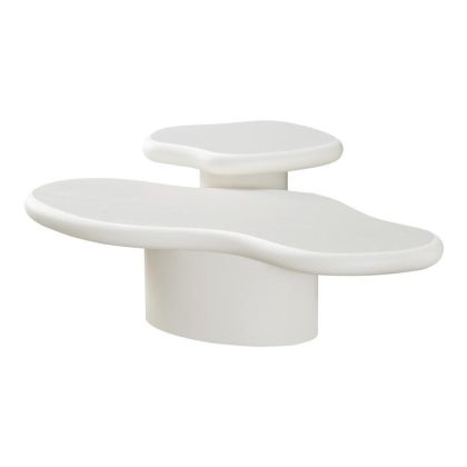 КОМПЛЕКТ ОТ 2 ХОЛНИ МАСИ CONCRETTO БЯЛ 121X52X32СМ И 58X44X41СМ