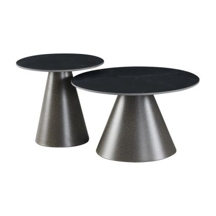 КОМПЛЕКТ ОТ 2 ХОЛНИ МАСИ FL848 С ЧЕРНА КЕРАМИЧНА ПОВЪРХНОСТ 70X42СМ И 50X50СМ