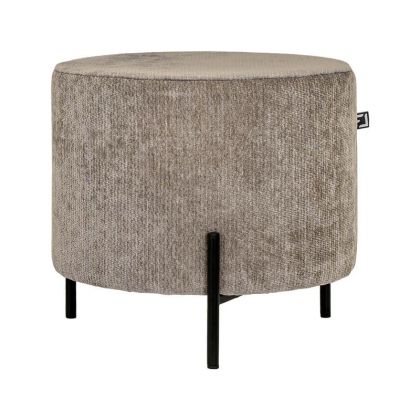 КРЪГЛА ТАБУРЕТКА NEW LUX КАФЯВ ЦВЯТ 46X46X43СМ