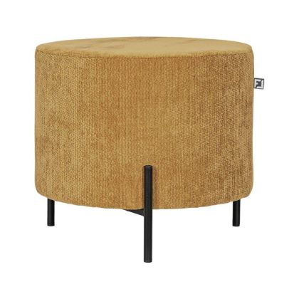 КРЪГЛА ТАБУРЕТКА NEW LUX ЦВЯТ ГОРЧИЦА 46X46X43СМ