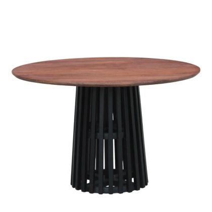 КРЪГЛА ТРАПЕЗАРНА МАСА MEKONG КАФЯВО-ЧЕРЕН ЦВЯТ 120X76СМ