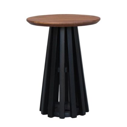 КРЪГЛА ХОЛНА МАСА MEKONG КАФЯВО-ЧЕРЕН ЦВЯТ 38X50СМ