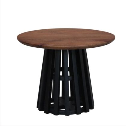 КРЪГЛА ХОЛНА МАСА MEKONG КАФЯВО-ЧЕРЕН ЦВЯТ 60X45СМ