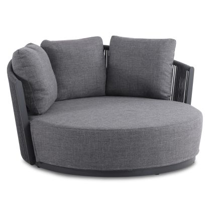 КУШЕТКА СЕРИЯ LORIEN SM6413.02 АЛУМИНИЕВИ ВЪЖЕВИ ВЪЗГЛАВНИЦИ, СИНЬО 163X158.5X82H