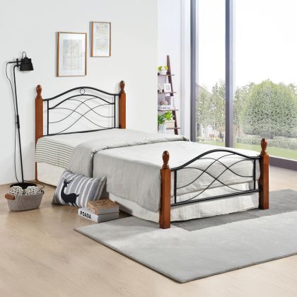 ЛЕГЛО POLANIAN, ЦВЯТ ОРЕХ, КАУЧУКОВО ДЪРВО - ЧЕРЕН МЕТАЛ 150X200СМ