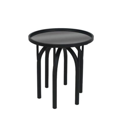 МАСИ ОТ МАТОВ ЧЕРЕН МЕТАЛ СЪС СТЪКЛО, КРЪГЛИ ИНДУСТРИАЛНИ - Φ45x55см 1/KIB