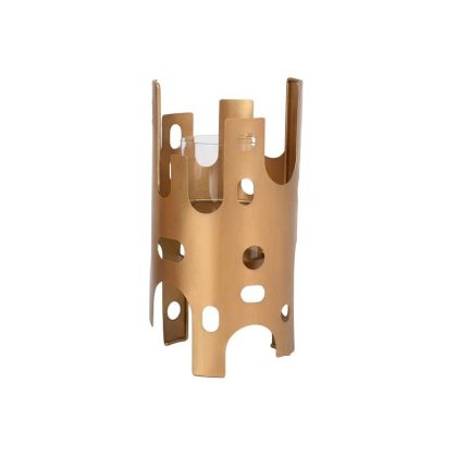 МЕТАЛЕН СВЕЩНИК FL630297 ЗЛАТИСТ ЦВЯТ 15X29СМ