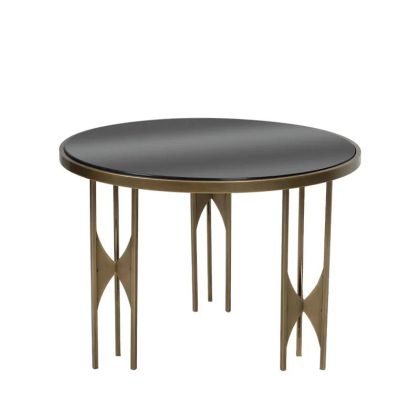 МЕТАЛНА МАСА, ЗЛАТИСТА С КРЪГЛА - Φ60x40.5см 1/KIB