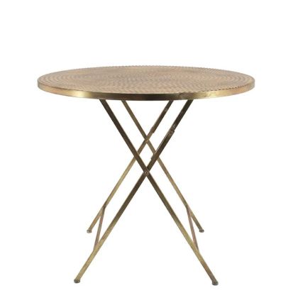 МЕТАЛНА СГЪВАЕМА МАСА ЗЛАТИСТА КРЪГЛА - Φ56x55.5см 1/KIB
