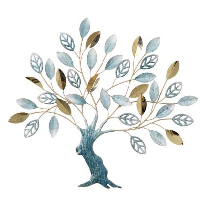 МЕТАЛНА СТЕННА ДЕКОРАТИВНА ДЪРВЕТА С ЛИСТА - 75.6x68.6x3.2см 4/КУТИЯ