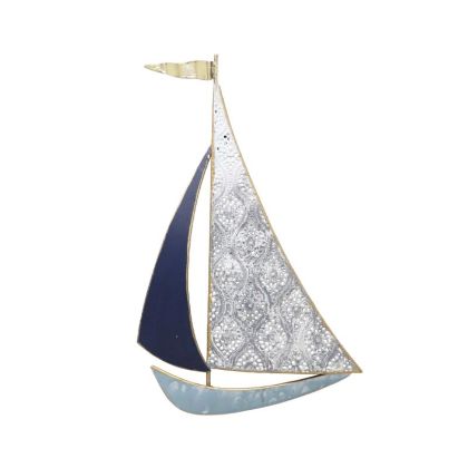 МЕТАЛНА СТЕННА ДЕКОРАТИВНА ЛОДКА - 21.6x34.9x2.5см 8 бр./КУТИЯ