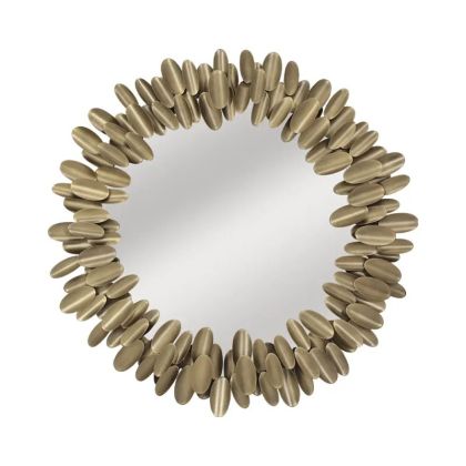 Метално огледало златисти люспи кръгли малки - Φ85x5см 1/kib