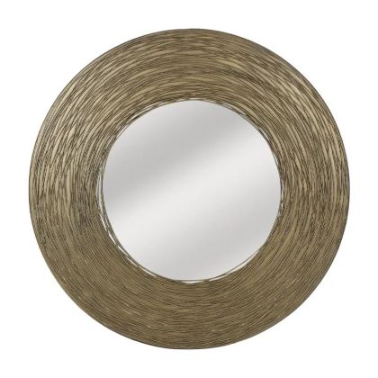 Метално огледало златисто кръгло - Φ91x2см 1/kib