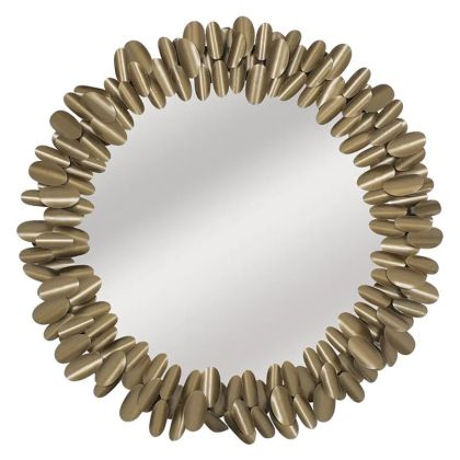Метално огледало златни люспи кръгли голями - Φ95x5.5см 1/kib