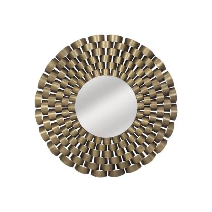 Метално огледало златно кръгло - Φ75x3см 1/kib